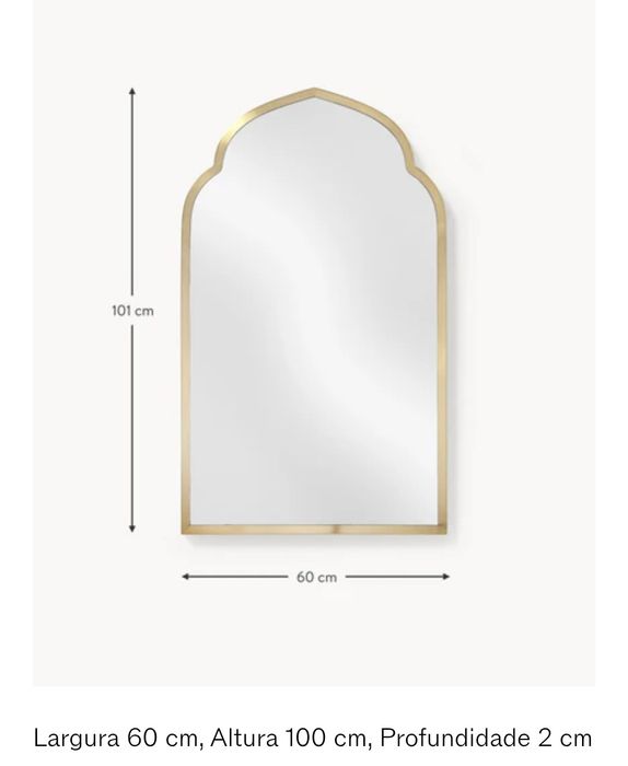 Vendo espelho dourado 101x60cm
