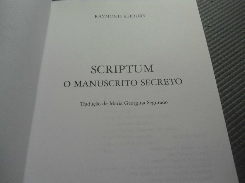 Scriptum-O manuscrito Secreto de Raymond Khoury