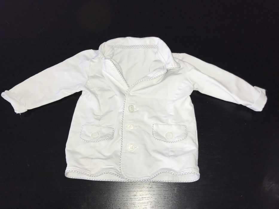 Garnitur na Święta sesję świąteczną Coccodrillo biały szary roz. 74