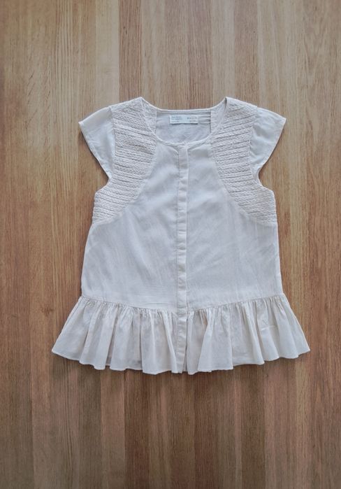 Zara elegancka bluzka z krótkim rękawem 146cm