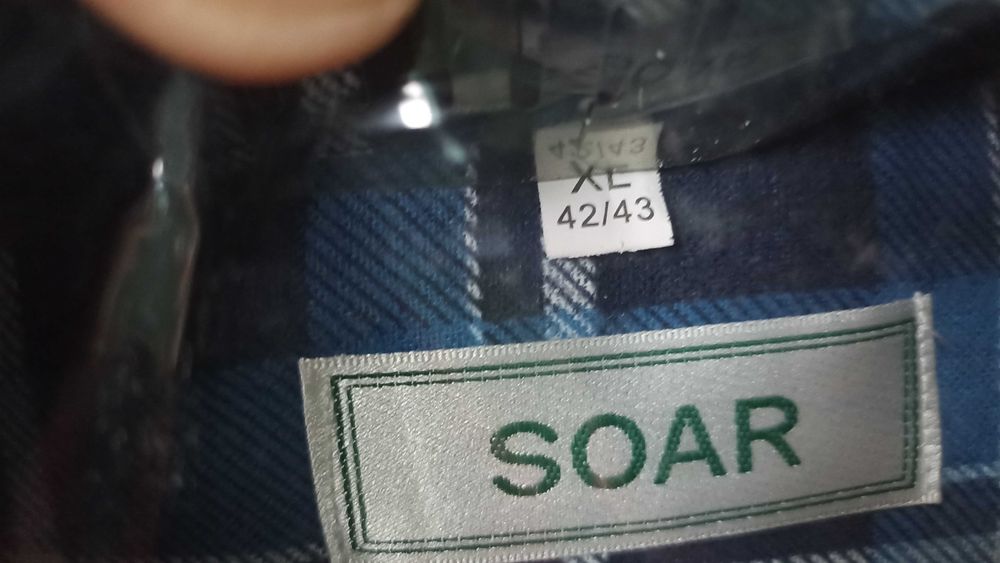 Nowe koszule flanelowe 3 szt. SOAR xl, xxl 42/43 i 45