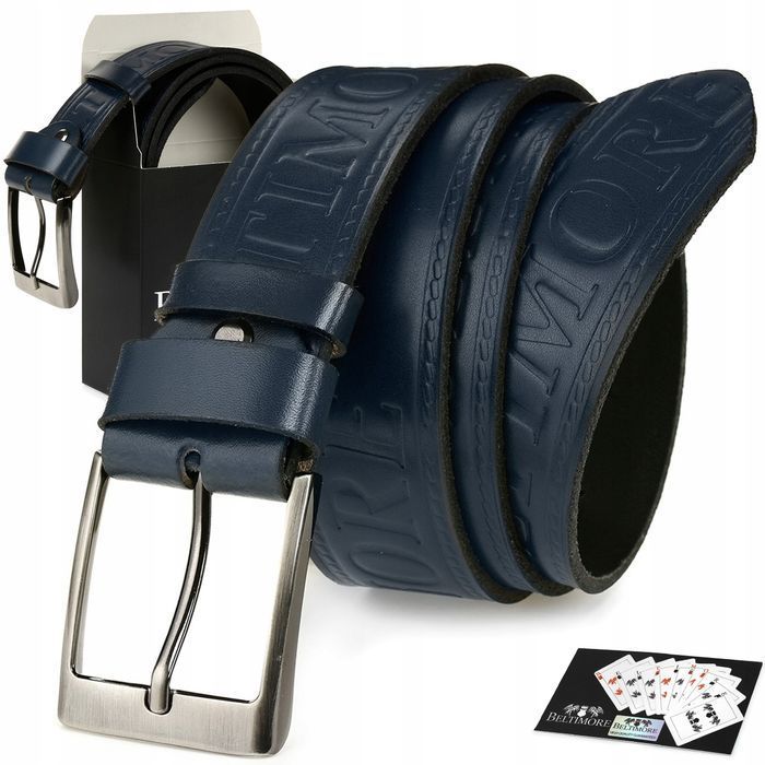 BELTIMORE 95 110 cm pasek do spodni jeans skórzany pas skóra casual