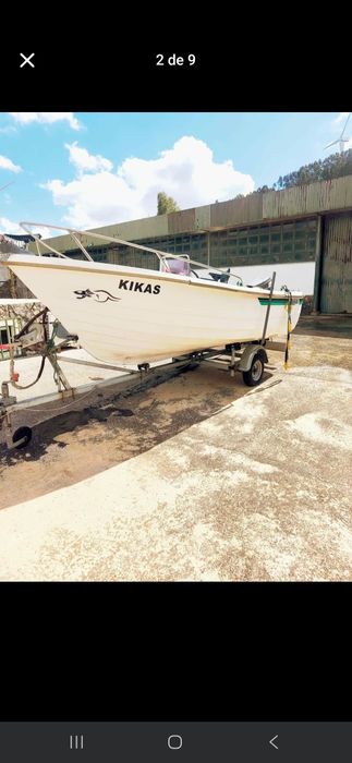 Conjunto barco fibramar com motor e atrelado matriculado
