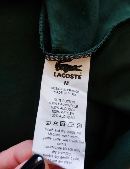 T-shirt verde escura da Lacoste