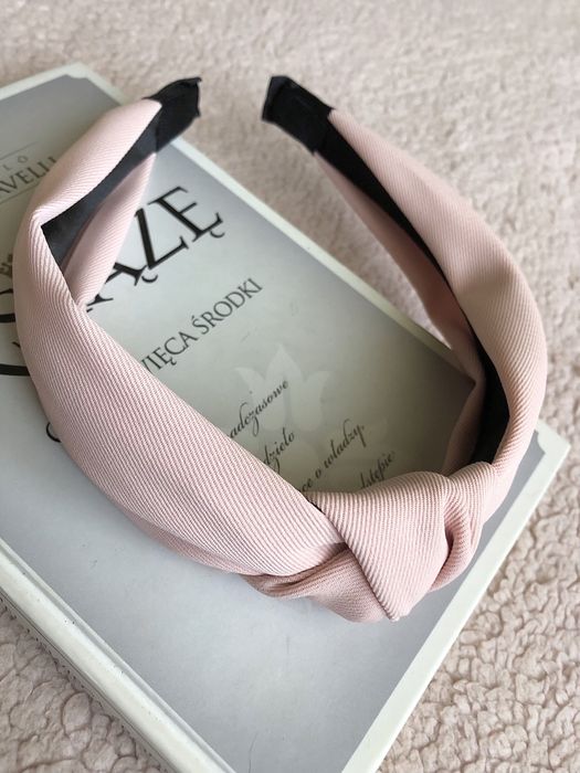 Opaska do włosów w stylu francuskim Retro, Pudrowy Róż/Powder Pink