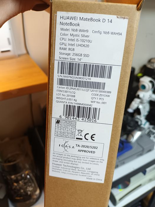 Laptop Huawei Matebook D 14 NbD-Wah9 i5 8gb/256gb