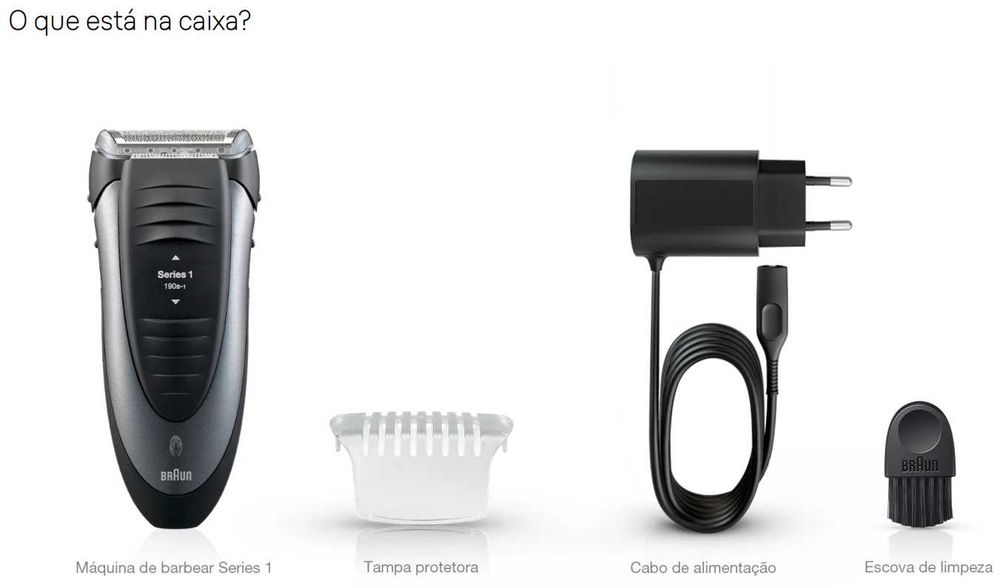 Maquina Barbear Braun Seminova com fios Serie 1  130S