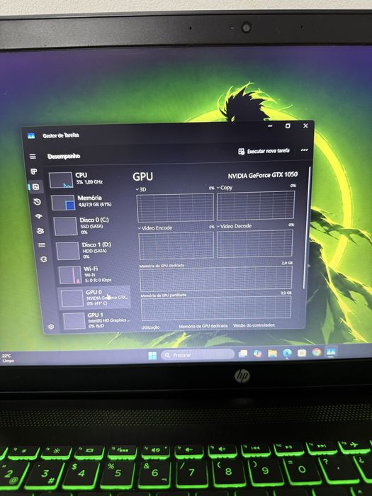 Portátil Gaming HP Pavilion 15 (pagamento 3x Klarna)