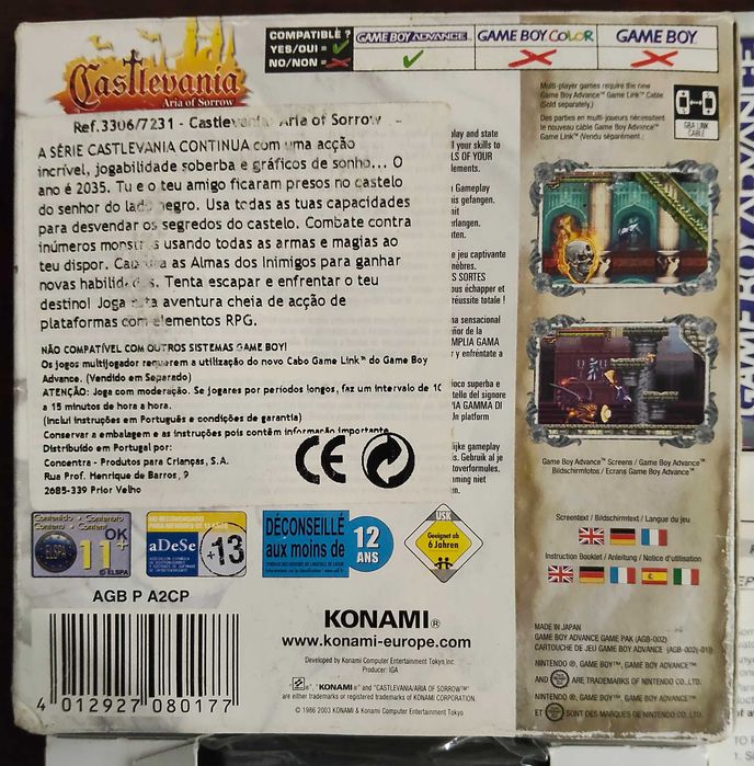 Castlevania Aria Of Sorrow [Nintendo Gameboy Advance]