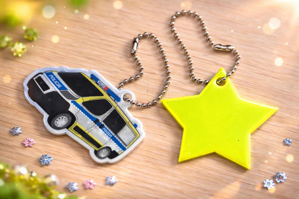 2 dwie odblaskowe zawieszki