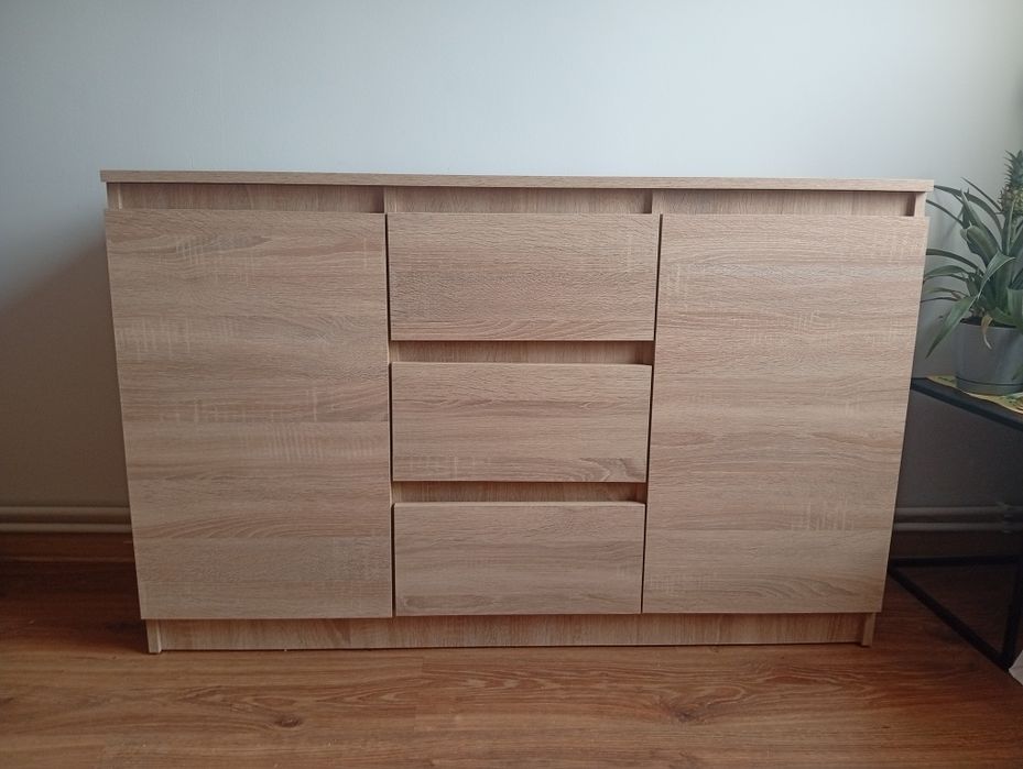 Nowa komoda 120 cm , z szufladami dąb Sonoma