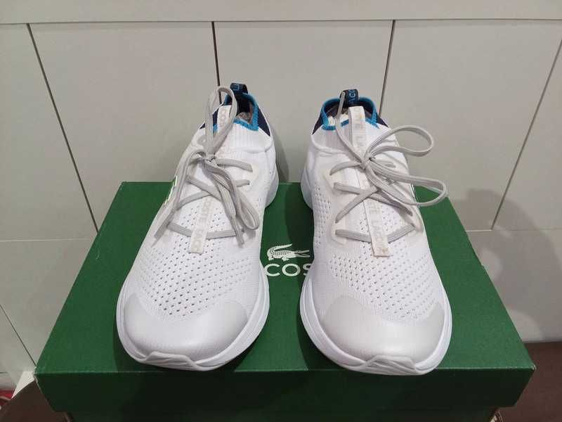 białe sportowe buty marki Lacoste Run Spin Knit  38 wkładka 25 cm nowe