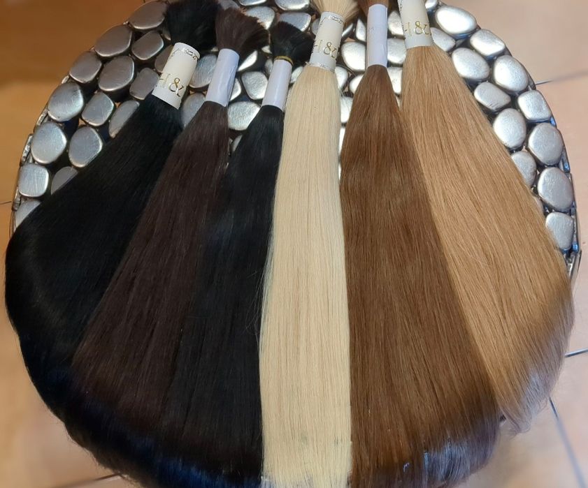 Натуральные волосы для наращивания в срезе. Скидки