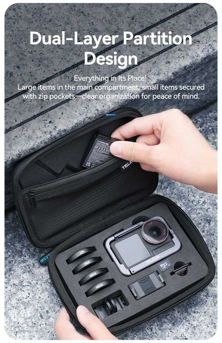 TELESIN Wodoodporna torba ochronna do kamery DJI Osmo Action 6 5 4 3