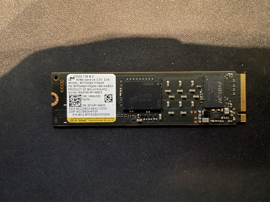 Dysk m.2 Micron 2500 1TB gen4 nvme ssd m2