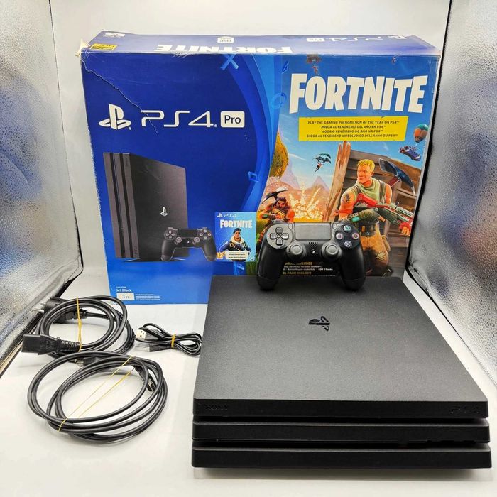 PS4 PRO 1TB Desbloqueada + Jogo FC26 + 1 Comando Novo + Cabos + Caixa