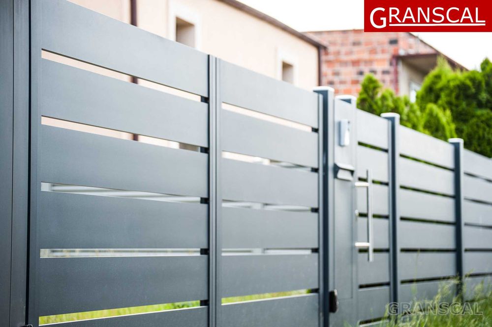 Nowoczesne ogrodzenie aluminiowe, płot brama furtka Poznań