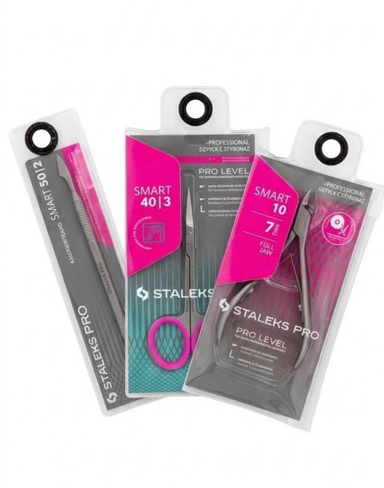 Манікюрний набір Staleks Smart: кусачки 10/7, ножиці 40/3, пушер 50/2