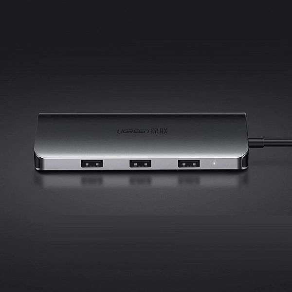 Ugreen 10w1 wielofunkcyjny HUB USB-C - 3x USB 3.0 / HDMI/ VGA/ RJ45 Gi