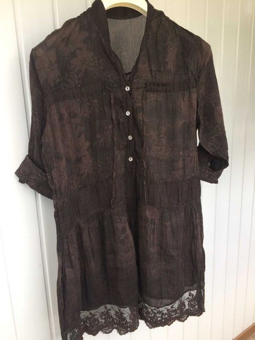 Женская туника/блуза летняя шифон/шелк размер S-M