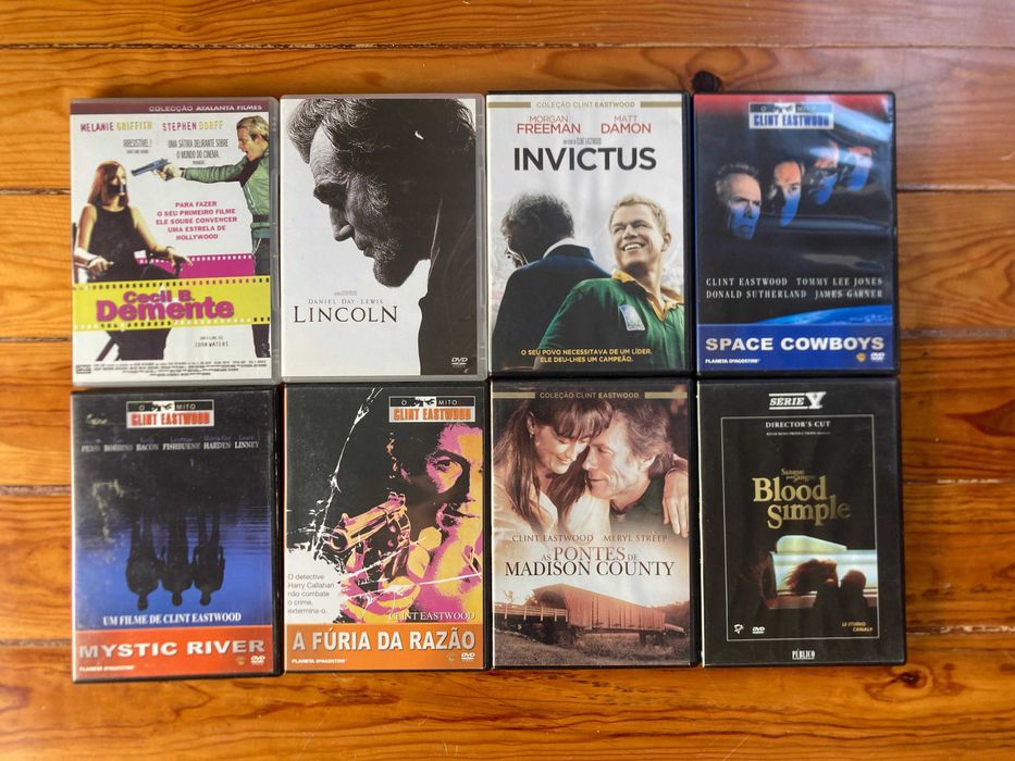 vários DVDs (Kusturica, César Monteiro, Chaplin, Eastwood etc)