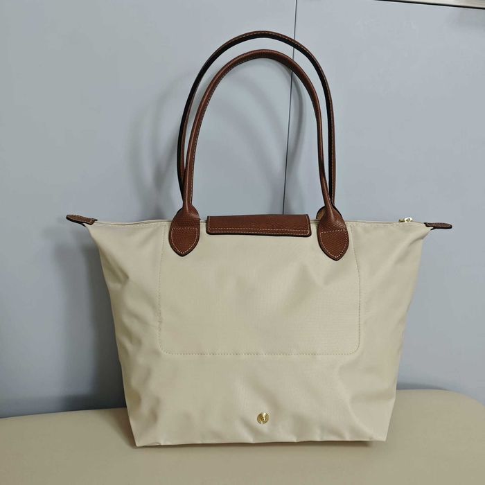 "Torba Damska"Longchamp_Le_Pliage_Nylon_Skóra_White