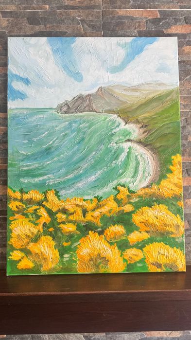 Quadros decorativos artesanais. Pintura em relevo 55x75 cm