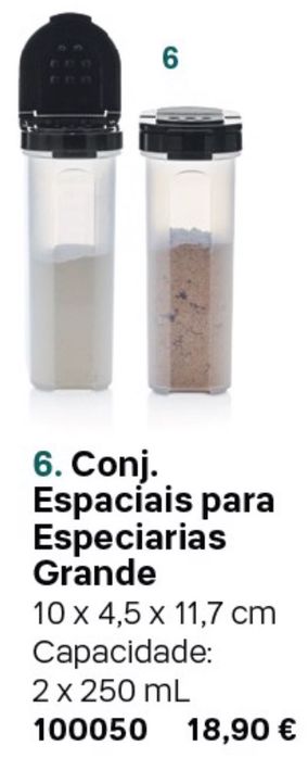 2 Caixas para Especiarias (250ml) Tupperware