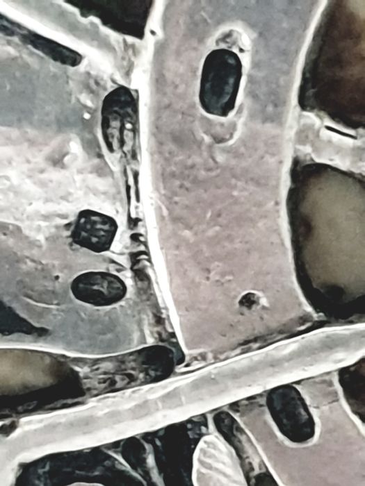 Fantástico antigo pisa papel em mármore e prata-emblemas de Equitação