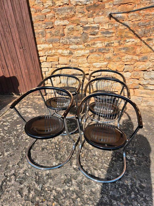 Krzesła Gastone Rinaldi - 6 sztuk Vintage.