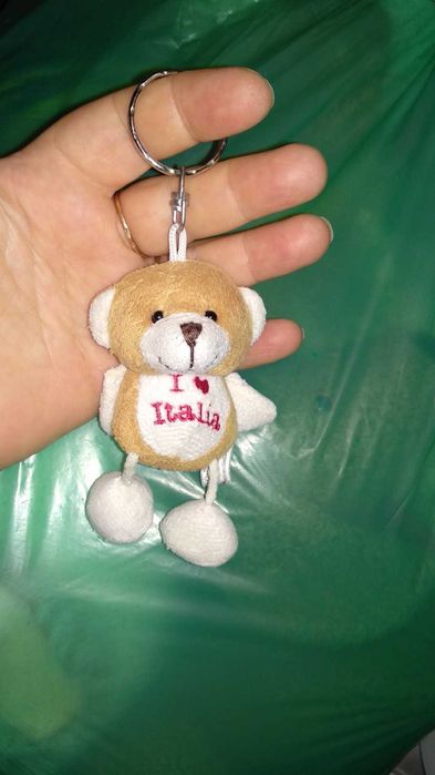детская игрушка плюшевый мишка я люблю италию italia брелок