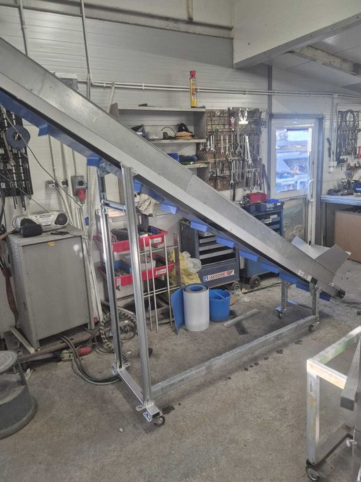 Przenosnik taśmowy transporter podajnik taśmociąg skośny wznoszący