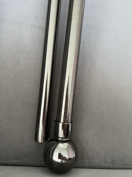 Varão cortinado extensível prateado