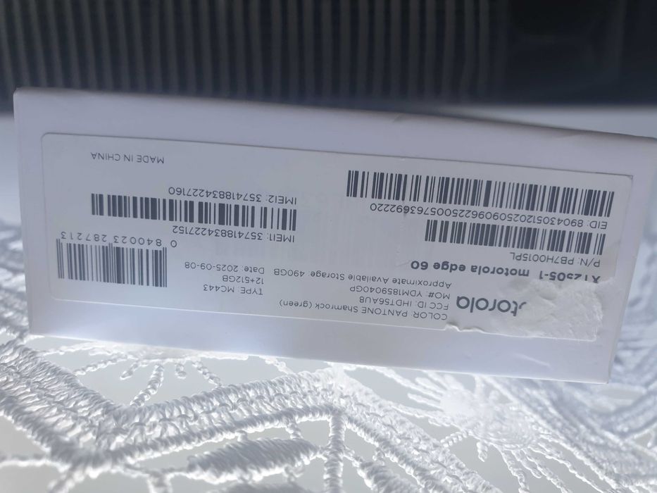 Motorola Edge 60  12 GB 512 GB 5G 120Hz Zielony Plomba