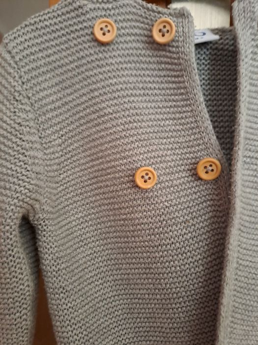Casaco malha 100% algodão 1-3 meses