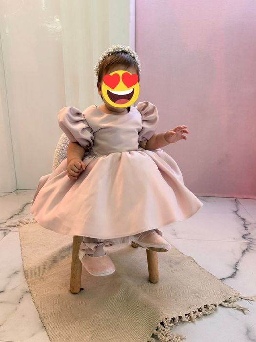 Продам сукню family look у пудровому кольорі