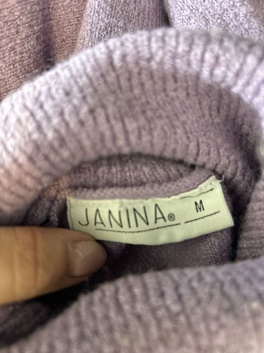 Golf damski fioletowy sweter M 38 Basic miękki Basic wrzosowy lawendow