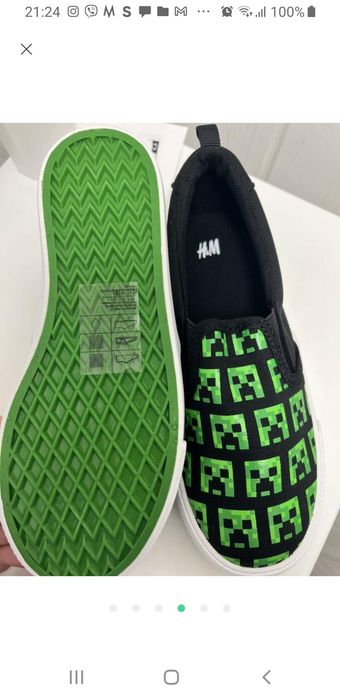 H&M сліпони мокасини minecraft р. 34