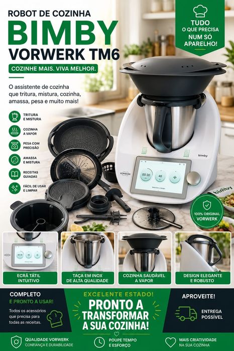 Vendo Bimby TM6 com todos os acessórios