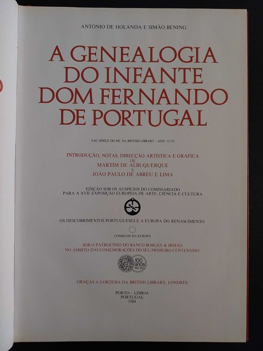 livro: “A genealogia do Infante Dom Fernando de Portugal”
