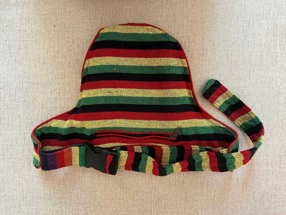 Bolsa Cintura Prática | Cores Rastafari | Múltiplos Bolsos