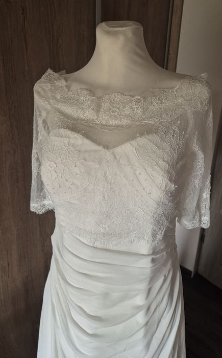 Muślinowa suknia ślubna Ecru r.38