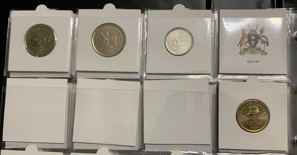 4 Moedas Uganda - UNC (Não Circuladas)