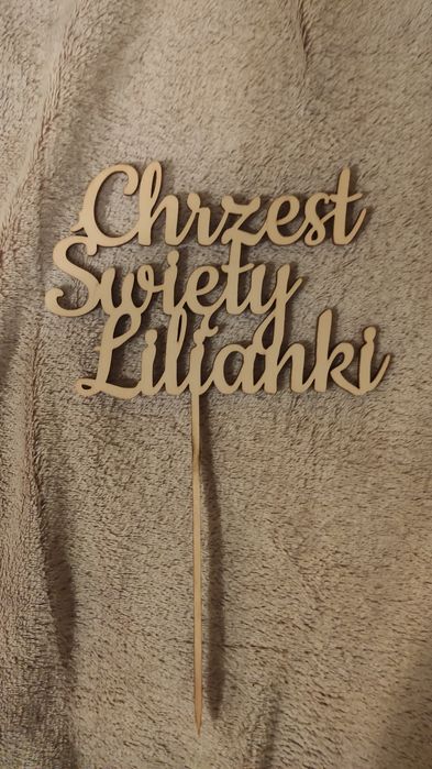 Topper na tort chrzest święty Lilianki