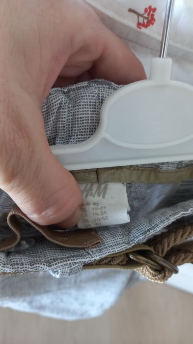 Штани з суміші льону і бавовни H&M