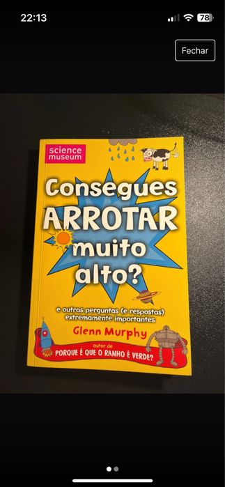 Livro: Consegues arrotar muito alto