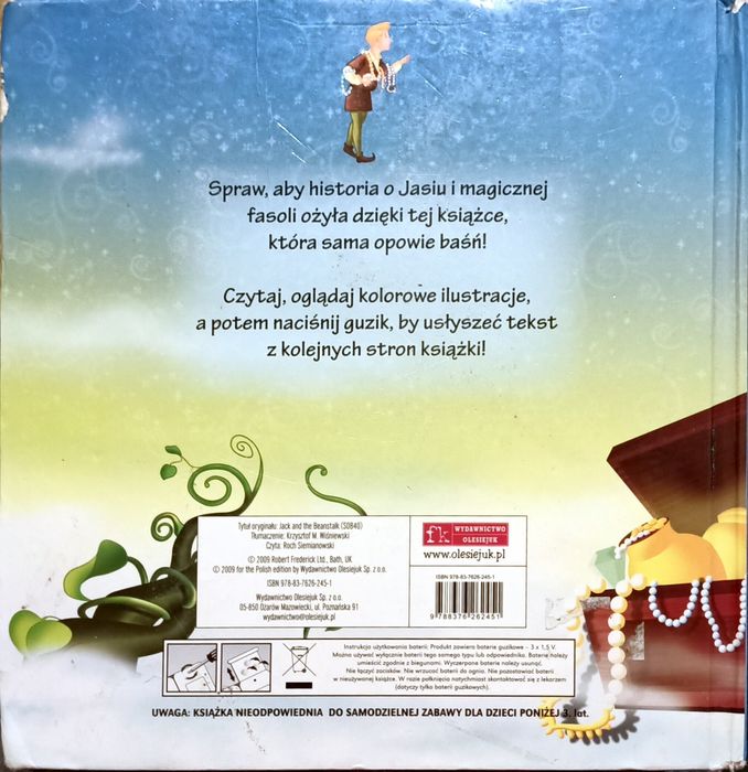 Książka z dźwiękami Jaś i magiczna fasola