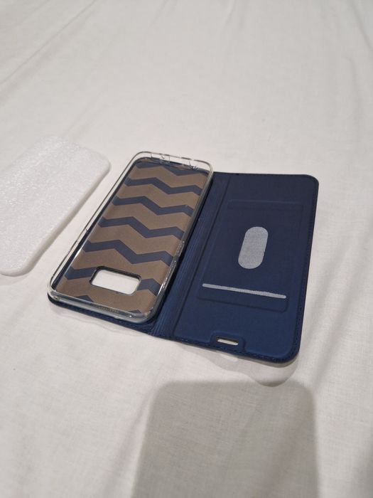 Capa Samsung S8+ (PLUS) azul c/porta cartão