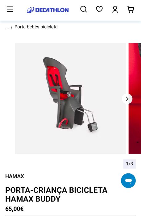 Porta-Criança Bicicleta Hamax Buddy