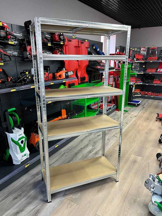 Гаражний стелаж металевий M90060 з 5 полицями регульовані полиці 180см